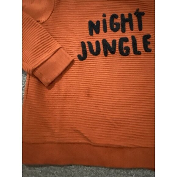 Sproet & Sprout Ribbed Shirt Night Jungle Orange Black Size 5/6 Long Sleeves - Picture 4 of 7